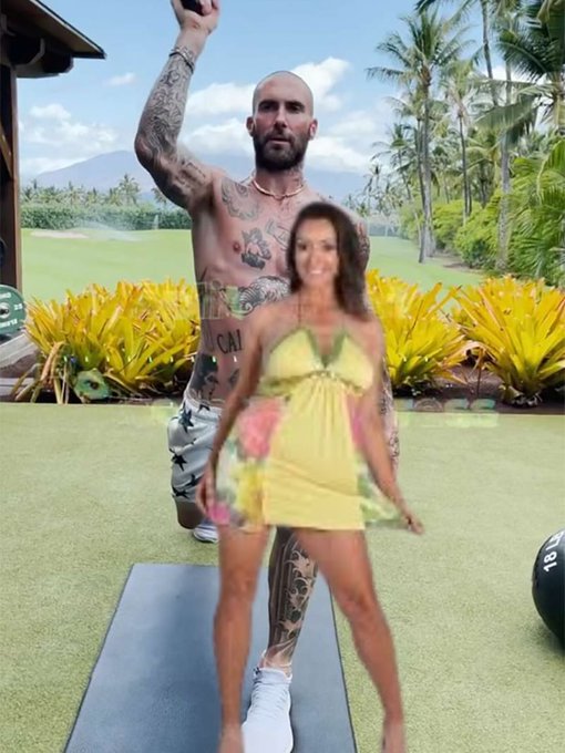 How do I look with Adam Levine? Maroon 5 is one of my favorite bands https://t.co/YZsq9tKCTl