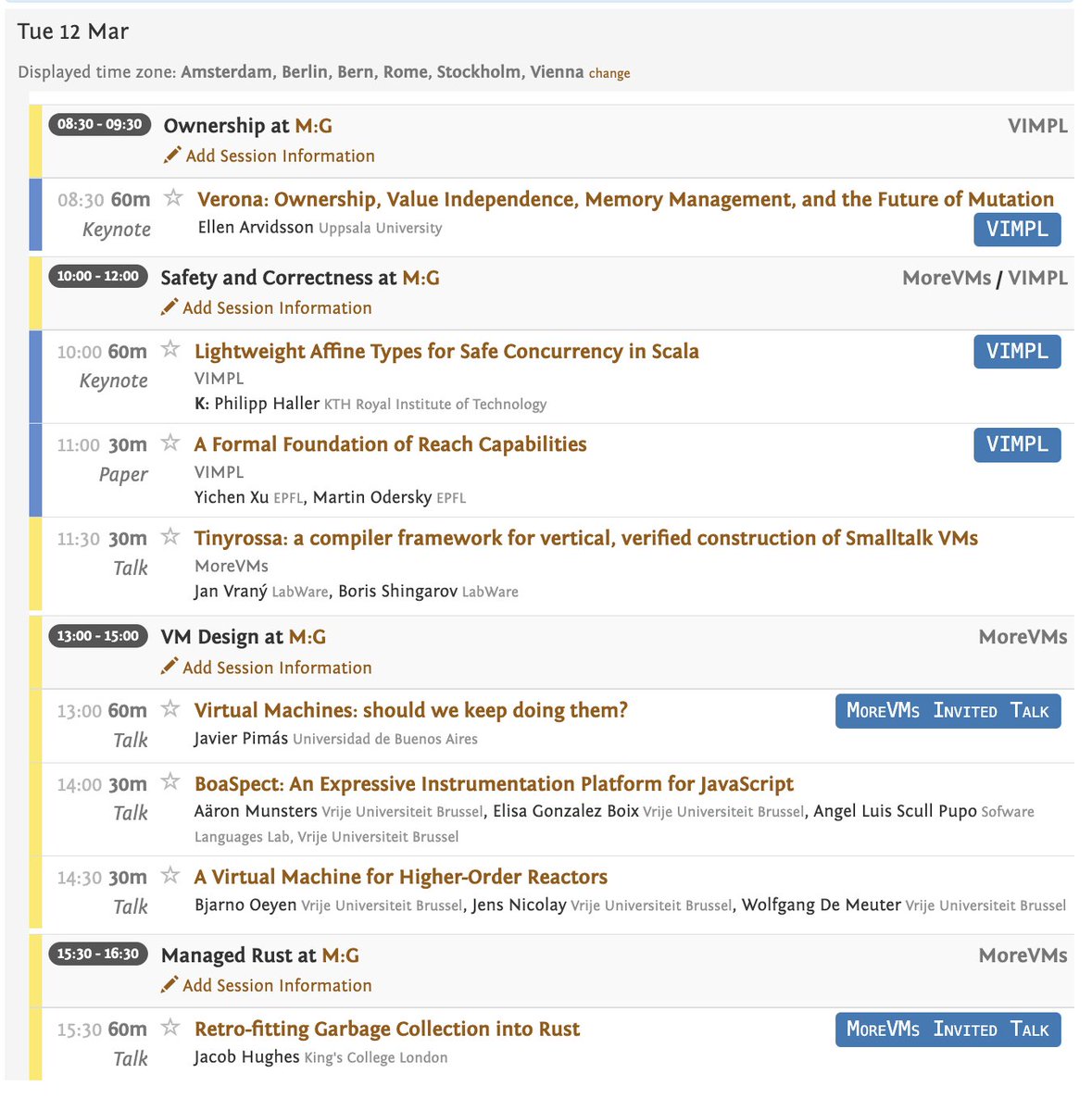 Did someone say it's Tuesday?

Two weeks to MoreVMs in Lund!

Our full program is here: 2024.programming-conference.org/program/progra…