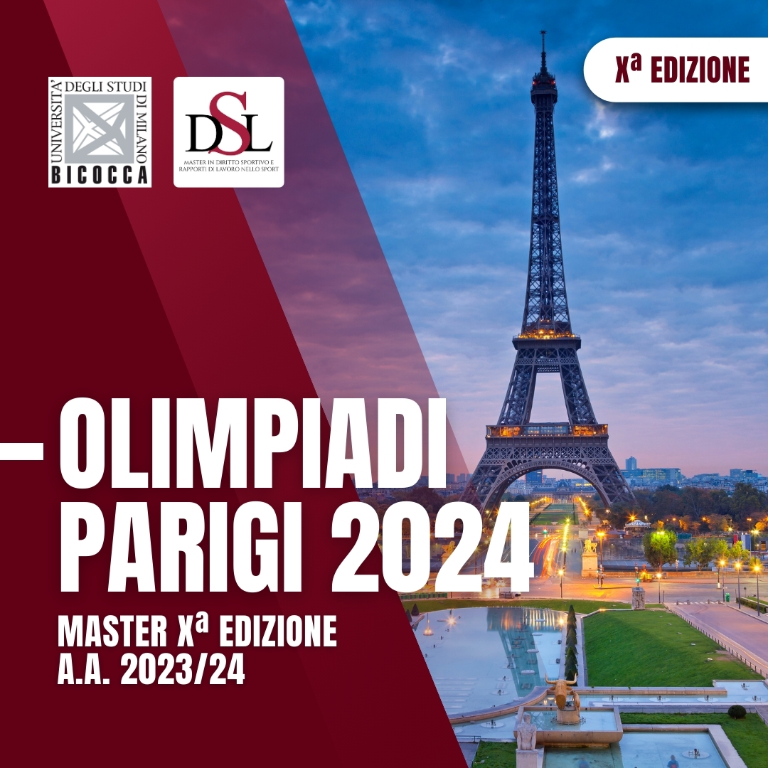 Il Master offre un'occasione unica per acquisire le conoscenze necessarie, legali e organizzative, per la gestione dei grandi eventi sportivi internazionali.

Termine iscrizioni 22.03.24

linktr.ee/masterdirittos…

<a href="/TizianaVettor/">Tiziana Vettor</a> 
<a href="/unimib/">Università degli Studi di Milano-Bicocca</a>