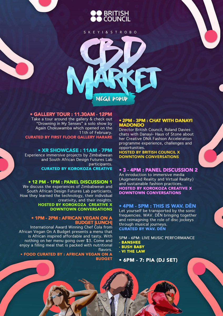 Here is the programme for this Friday. #CBDMarket #CBDfridays #CreativeEconomyWeek