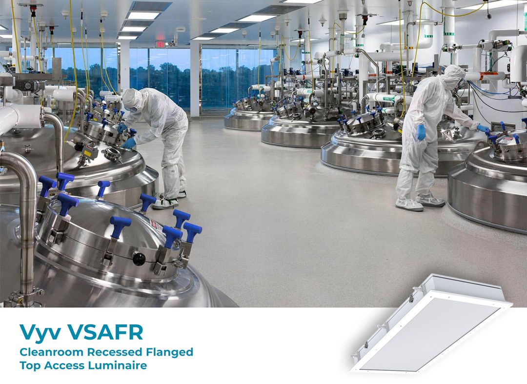 For even the most regulated industries that demand the highest standards of cleanliness: Continuous Antimicrobial LED Visible Light.

Vyv VSAFR: For ISO Class 4 Cleanrooms. 
#pharma #cleanroomtechnology  #lighting #cleanroom #facilitymanagement #medicalmanufacturing #healthtech