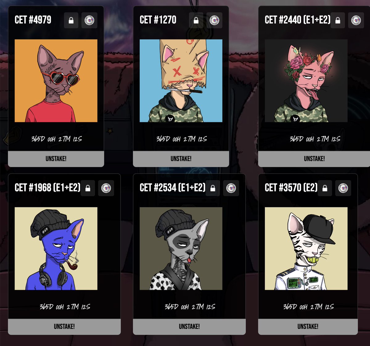 OKBvibe's tweet image. &quot;Just locked up all my @cetsfk NFTs like they&apos;re on a 12-month vacation! Hope they come back with some souvenirs... or at least some increased value! 😄 #LockedAndLoaded