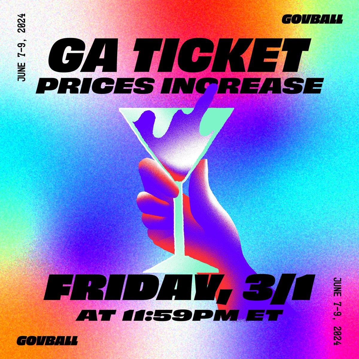 👀 get the lowest price on tix before prices increase this friday night! govball.com