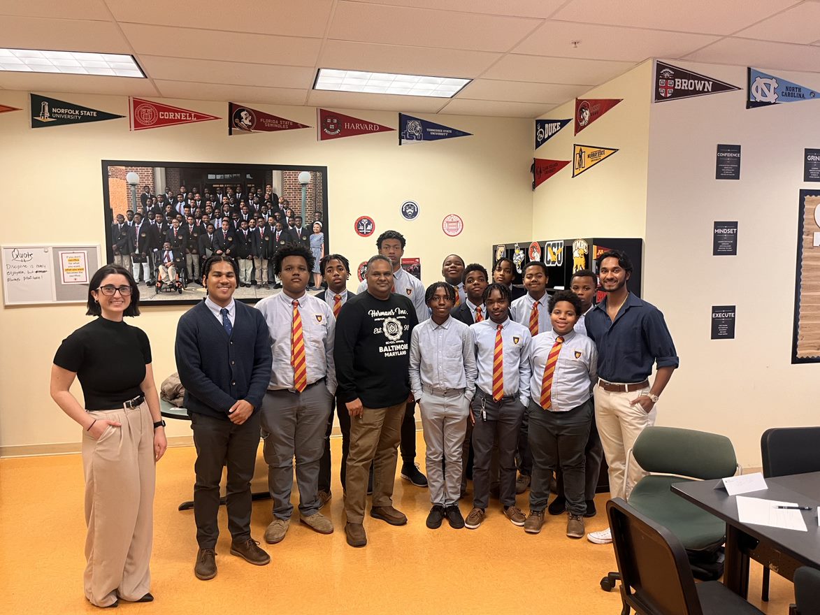 Students at Baltimore Collegiate School for Boys had the fantastic opportunity to connect with local leaders from <a href="/HermansDiscount/">HermansDiscountMall</a> and <a href="/WaverlyMainSt/">Waverly Main Street</a> during the JA Company Program’s Speaker Series.