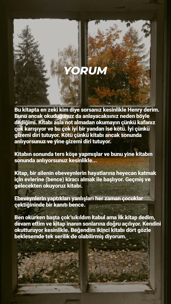 Bebek gitmişti ama hâlâ ne okul vardı ne tatil, ne arkadaş ne de dış dünya.

Bebek gitmişti ama David Thomsen hâlâ buradaydı.

#ÜstKattakiAile ▪︎ @olimposyayin ▪︎ w/LisaJewell

YORUM