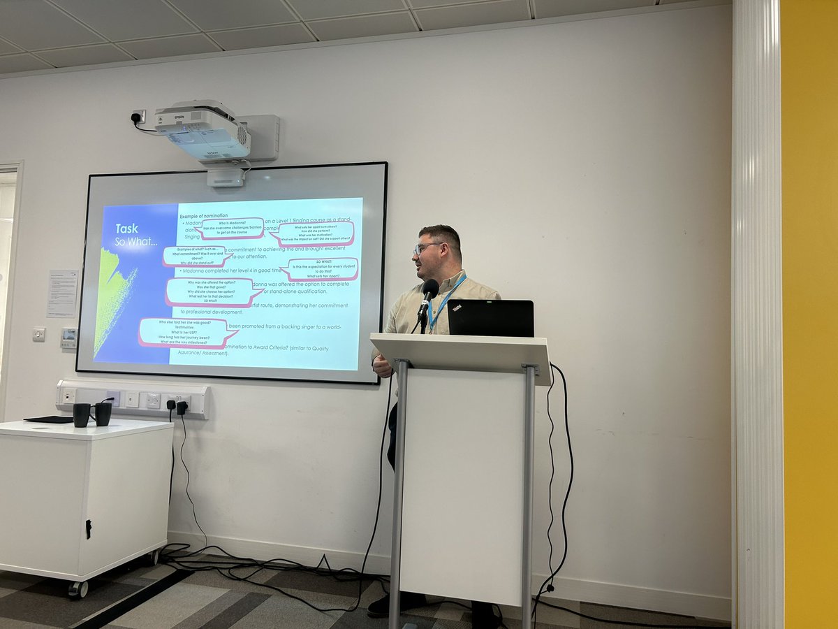 TSwannick's tweet photo. Wblfest24 inspiring session on how awards impact on our learners and employers and how we can be more effective at writing them. Thanks Dan https://t.co/UT4yOxn1OI