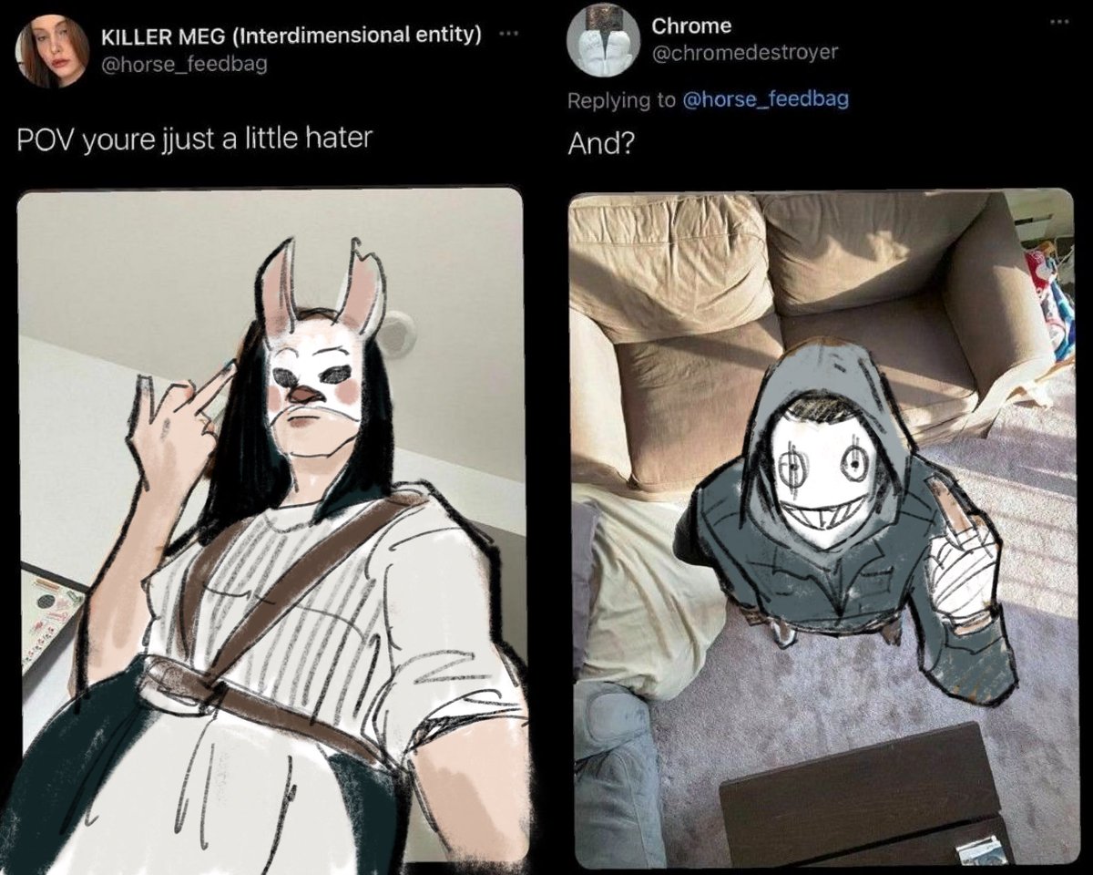 Tall woman, lil hater 

#dbd #huntress #frankmorrison