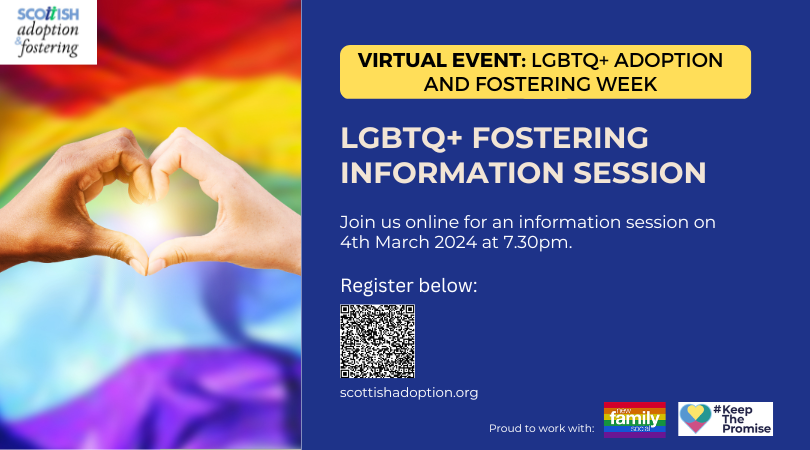 As part of LGBTQ+ Adoption and Fostering Awareness Information Week, we will be hosting a free virtual information session on becoming a foster carer. Anyone is welcome to join, we would love to chat with you. Sign-up here and full details below👉 eventbrite.co.uk/e/lgbtq-foster…
