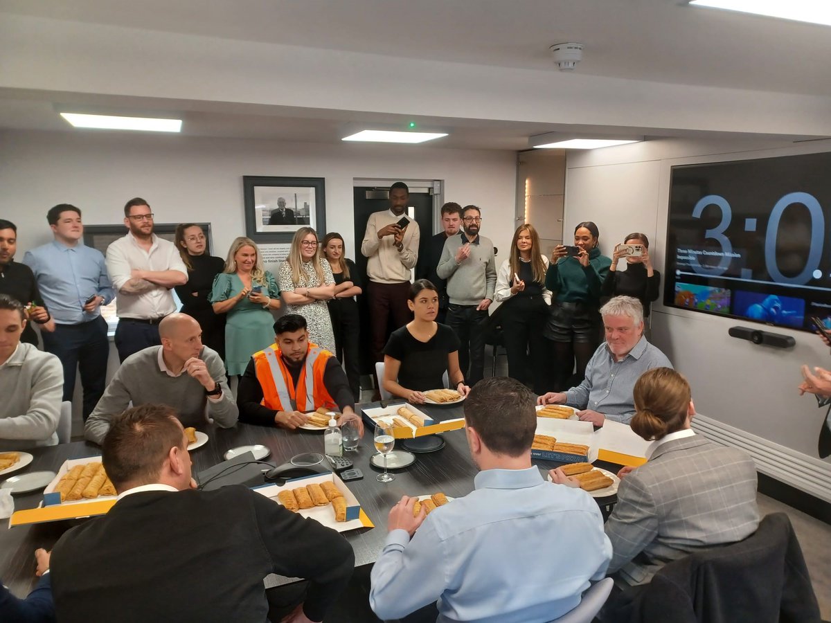 🌭🏆 Morson Group's 2024 London office Sausage Roll Eating Championship was a success! Mark dominated with 4.5 rolls in 3 mins, Quade closely followed with nearly 4, and Paul secured 3rd place. We raised £100 for our two chosen charities, Dementia UK and Crohn's and Colitis UK