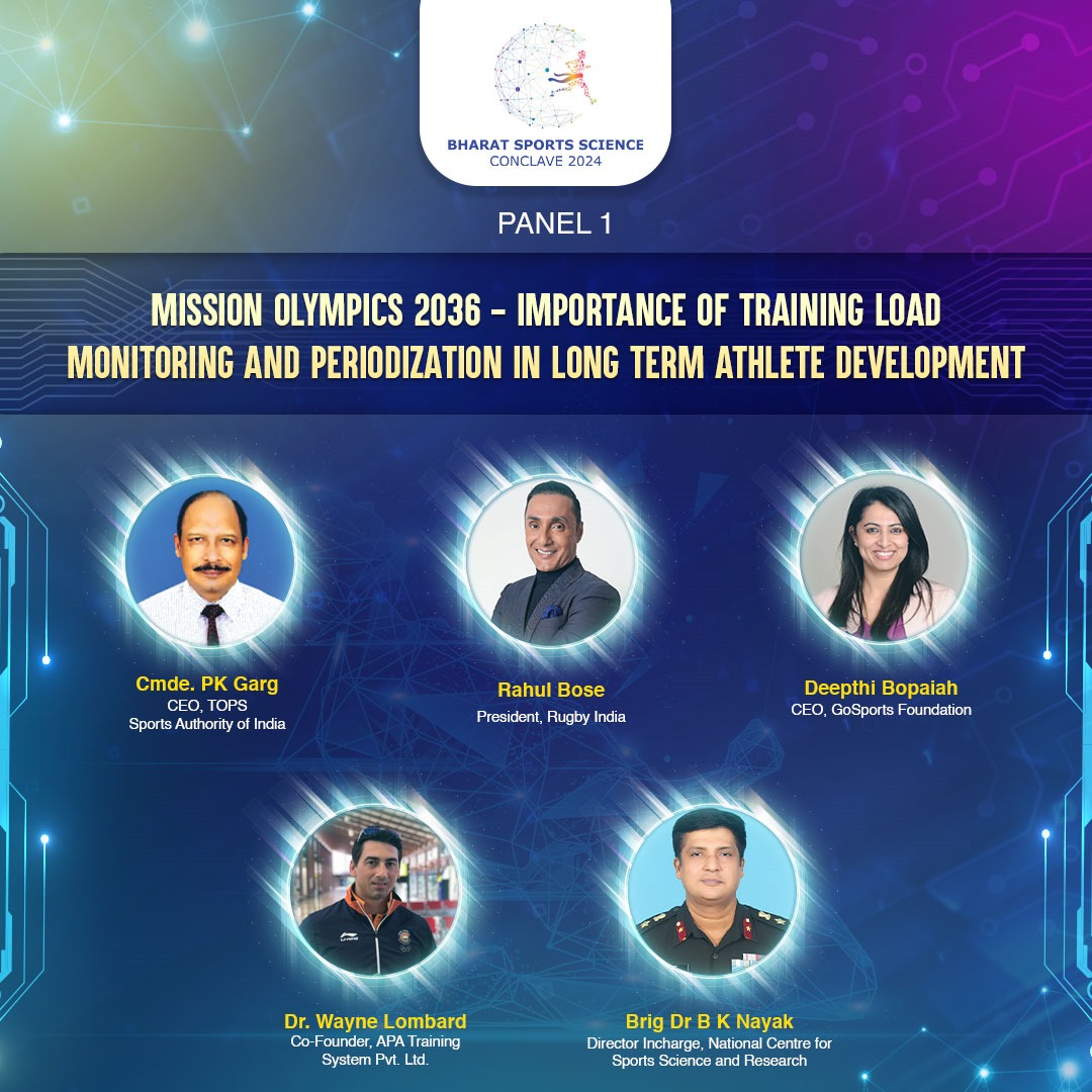 With #Olympics2036 as the core focus, our esteemed panel will deep dive into the importance of load management in long term athlete development.

Join us tomorrow at the Bharat Sports Science Conclave 2024.

<a href="/NADAIndiaOffice/">NADA India</a> <a href="/RahulBose1/">Rahul Bose</a> <a href="/waynelombard/">Wayne Lombard, Ph.D.</a> <a href="/DeepthiBopaiah/">Deepthi Bopaiah</a> 
#BSSC2024