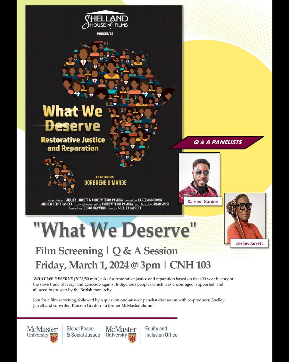 We are screening, 'What We Deserve' on Friday, March 1, 2024 @ 3pm, in CNH 103, followed by a Q&A with panelists as follows: 3:05-3:10PM ~ Introduction 3:10-4:10PM ~ Film Screening 4:10-4:40PM ~ Q&A with Panelists 4:40-4:45PM ~ Closing Remarks Please join us and bring a friend!