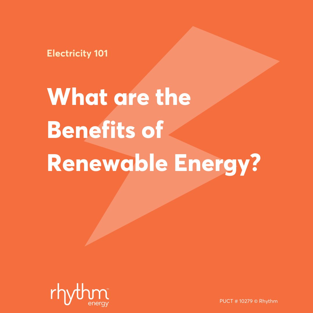 Renewable energy in the Lone Star State is booming. Why should you consider switching to #GreenEnergy? Our blog breaks down the benefits. loom.ly/QO35vQ0  #RhythmEnergy #TexasEnergy #TexasElectricity #RenewableEnergy #SolarEnergy #WindEnergy #energysavings #energysmart