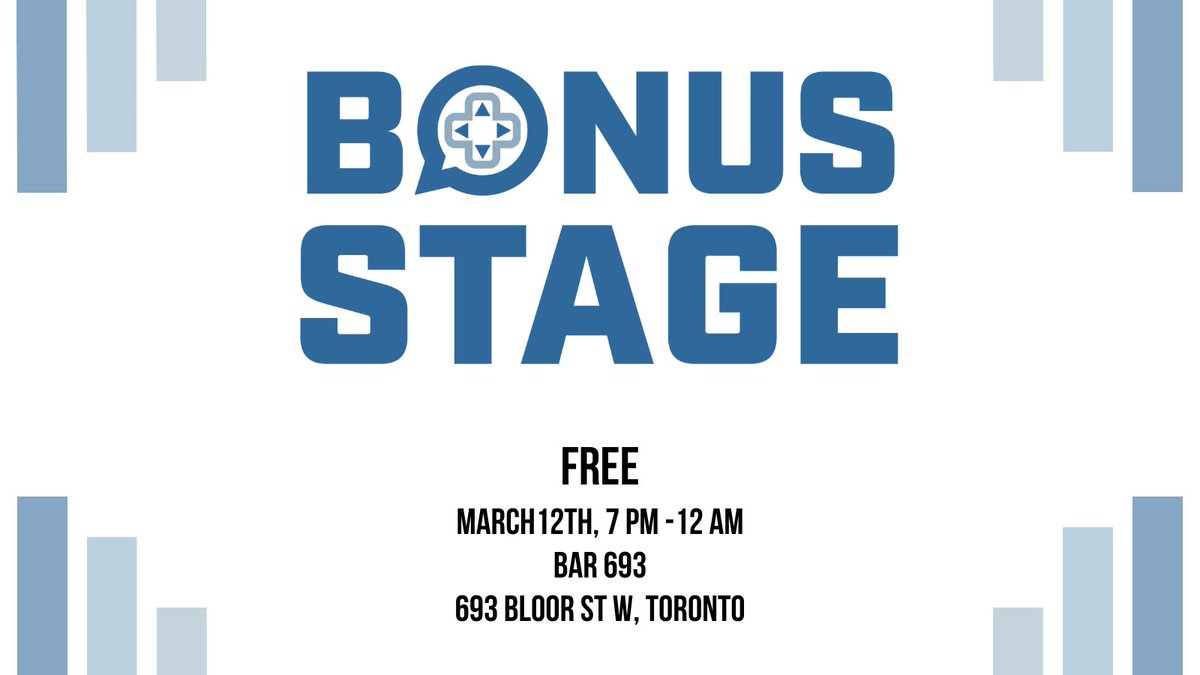 BonusStageTO's tweet photo. Bonus Stage is happening on March 12th!😎
March's theme is "Conformity"  

We are excited to welcome our main speaker:
Daniel Cefaratti - Game Designer &amp; Software Engineer

Grab free tickets here: https://t.co/XCVatVCDuh 

#Toronto #gamedev #torontoevents #BonusStageTo https://t.co/01AMYTbVEq