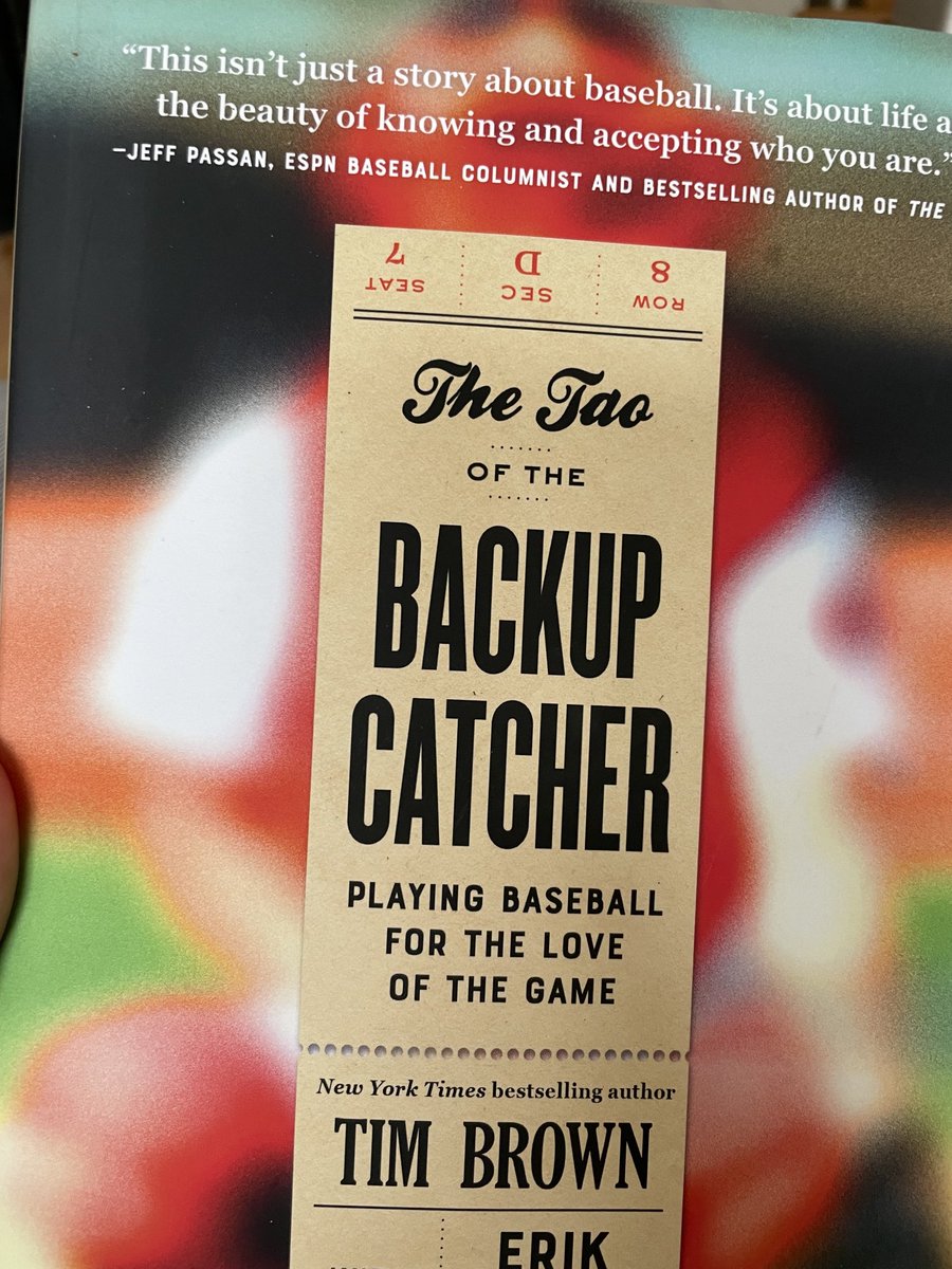 Just finished the Backup Catcher! Great job by ⁦@ByTimBrown sharing Eric Katz’s journey and capturing the traits of every backup out there. Proud to be a part of the catching fraternity!!