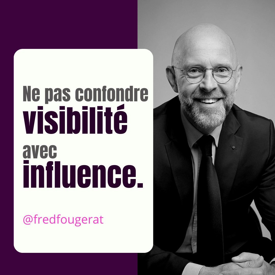 En #communication, il ne faut pas confondre visibilité avec #influence. 
☑️ La visibilité participe à la notoriété, ☑️ mais ne fait pas de vous pour autant, une personne influente. 
☑️ Même si ça peut y contribuer.