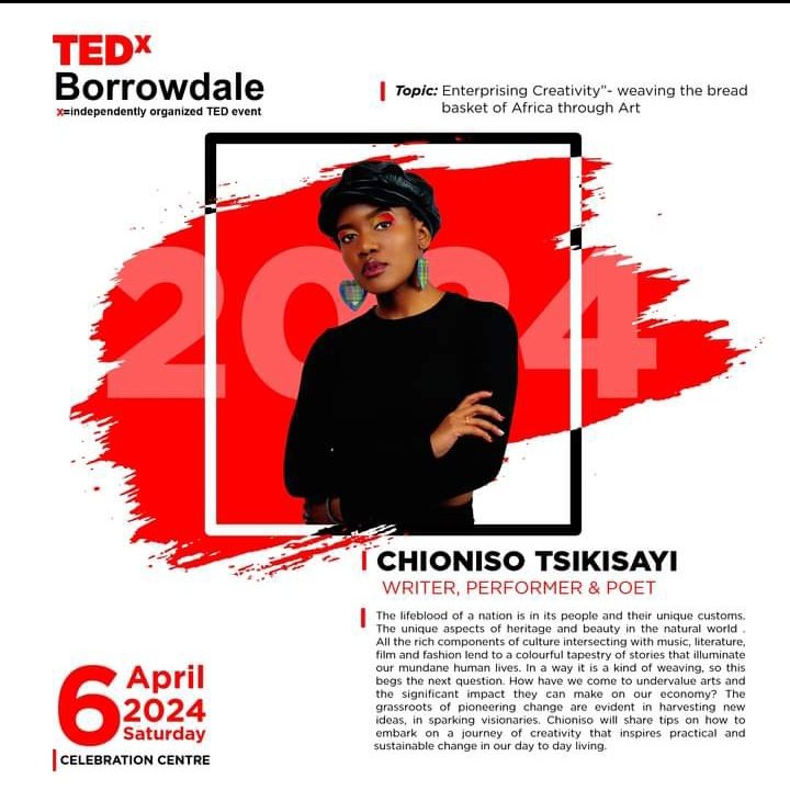 Thrilled to be sharing the platform as a speaker at this year's @tedxborrowdale❤️event; giving insights into my creative journey, the highs and lows and all the beautiful lessons in between.

#breakingboundaries #Tedxborrowdale #chioniso #spokenword #artsintheeconomy