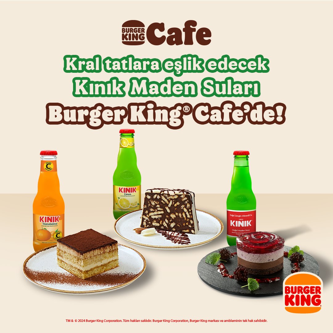 Kınık Maden Suları Burger King® Cafe’de seni bekliyor! ❤️‍🔥