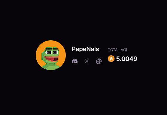 Mon dieu, yesterday we were at 4 #BTC total volume and now we smashed 5 BTC ‼️

Why❓

🔸Our hand-curated pixel art has been perfected over 3 years by a based team

🔸No VCs

🔸No Cabal

🔸Just a 4.20$ fair launch and pure organic growth.

PepeNals Ordinal Takeover