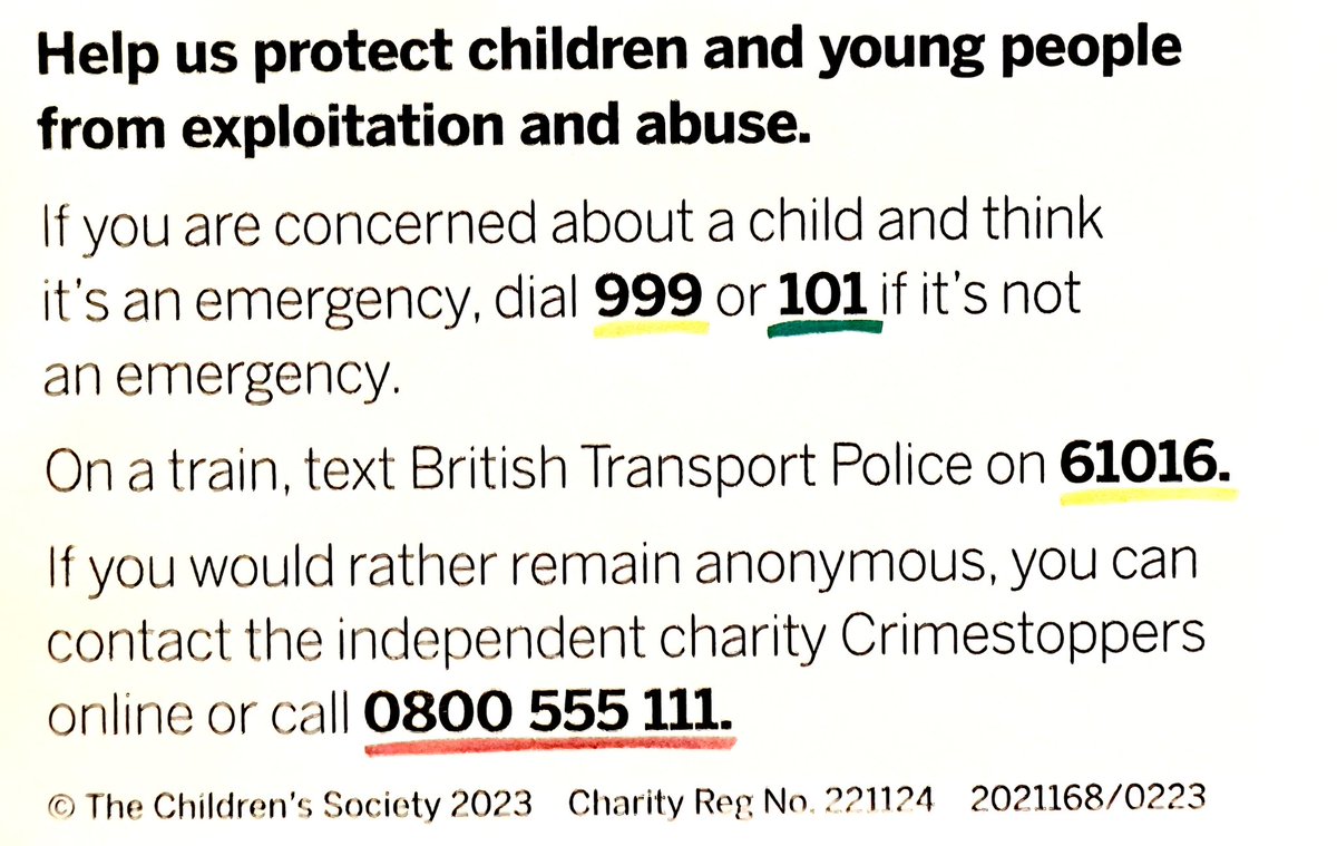 Great to see these cards placed around #synod for people to take home. @btp @childrensociety #partnership #savealife