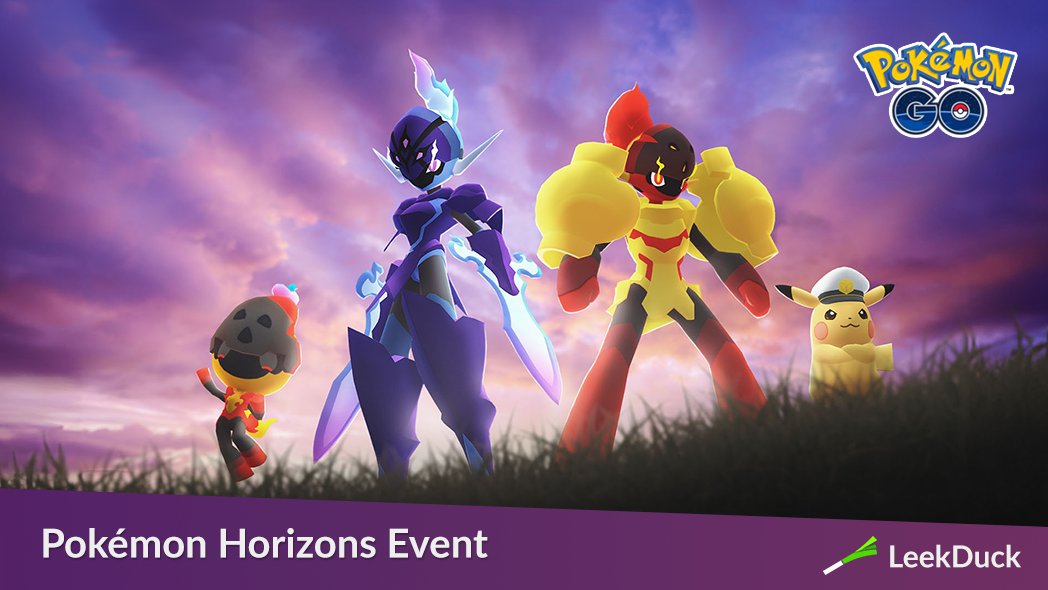 LeekDuck's tweet image. In celebration of the release of the new Pokémon animated series Pokémon Horizons: The Series in various countries and regions, Pikachu wearing Cap’s hat is coming to Pokémon GO! Charcadet, Armarouge, and Ceruledge will make their debuts.

Full Details: leekduck.com/events/pokemon…