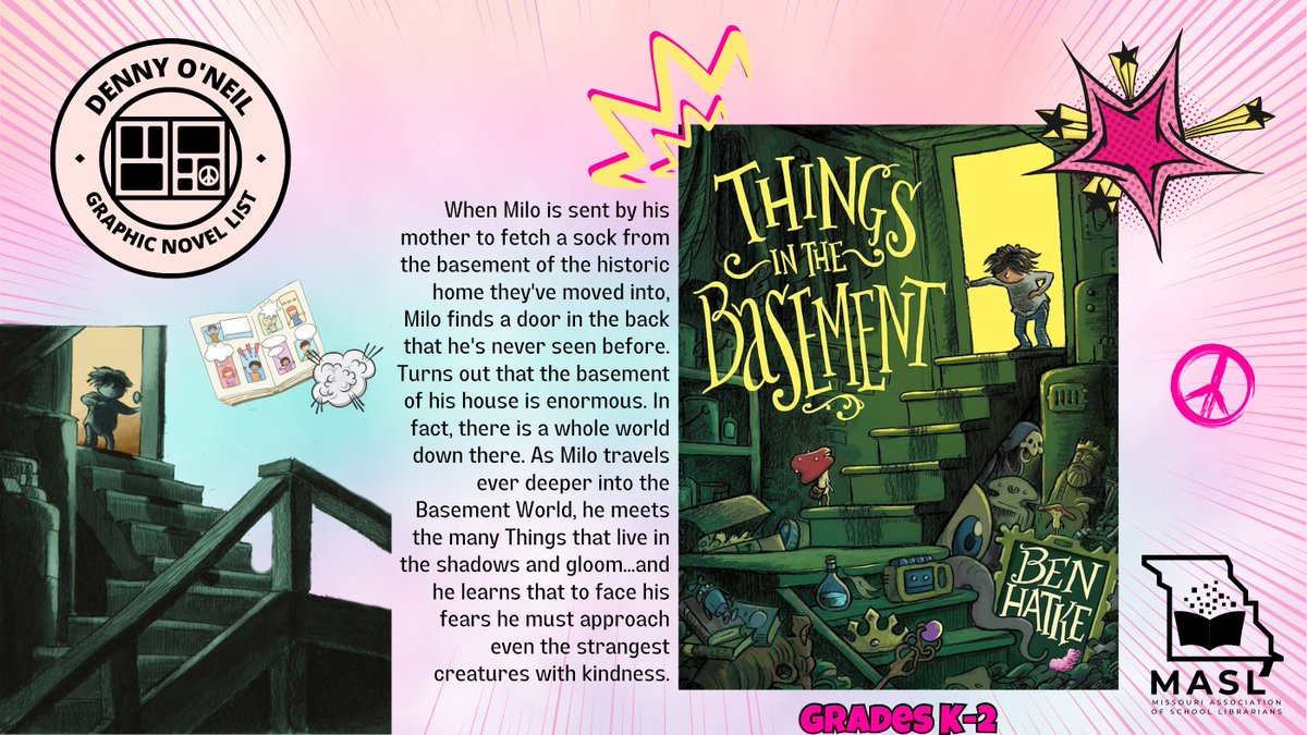 Get to know the books on the Inaugural Denny O'Neil Graphic Novel List! @maslonline #maslsc #graphicnovels #dennyoneil <a href="/BenHatke/">Ben⭐️Hatke</a> <a href="/coilyandcute/">Sharee  Miller</a> <a href="/dsantat/">Dan Santat</a> <a href="/ClarionBooks/">Clarion Books</a> <a href="/HarperChildrens/">HarperKids</a> <a href="/01FirstSecond/">First Second</a> @littlebrownink