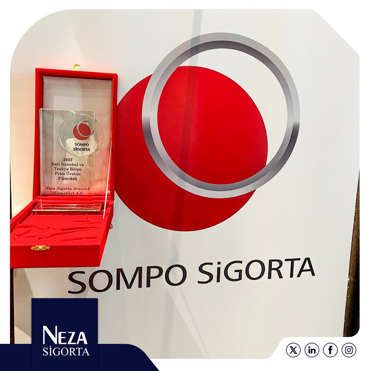 🏆🎉 Neza Sigorta Acentemiz, 2023'te Batı İstanbul ve Trakya Bölgesi'nde Prim Üretiminde üçüncülük ödülünü kazandı!

#NezaSigorta #SompoSigorta #GeleceğiniziSigortalıyoruz