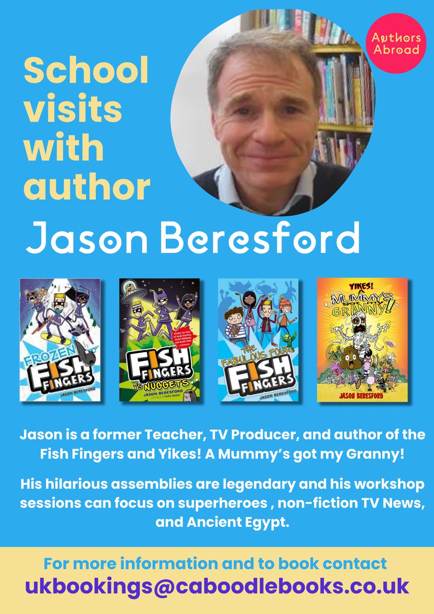 #Schools! We've just had a last-minute #WorldBookDay cancellation for the brilliant Yorkshire-based author @jason_beresford! Jason's visits are hilarious and inspire lots of amazing creative writing from students! authorsabroad.com/search-authors… #edutwitter #teachers