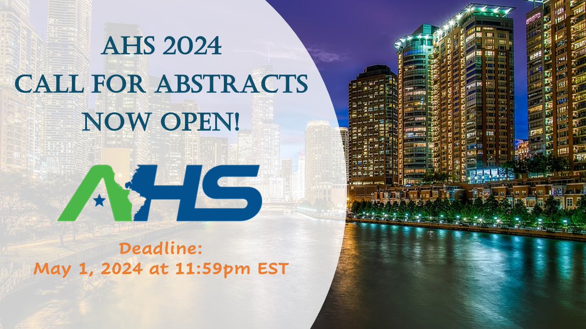 Don't miss your chance to present at #AHS24! Call for Abstracts Now Open through May 1st. Join us in Chicago @SwissotelChi , Sept. 12-14, 2024! americanherniasociety.org/meetings @VedraAugenstein @ArchanaR8 @NovitskyYuri