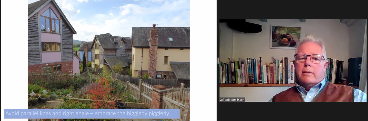 HousingLIN's tweet image. A fantastic #design philosophy shared by Bob Tomlinson, Founder at Living Villages, demonstrated by The Wintles, 40 characterful energy-efficient houses designed for lifetime home standards that embraced the &quot;higgledy-piggledy&quot; nature of Bishops Castle.

#HLINSummit24