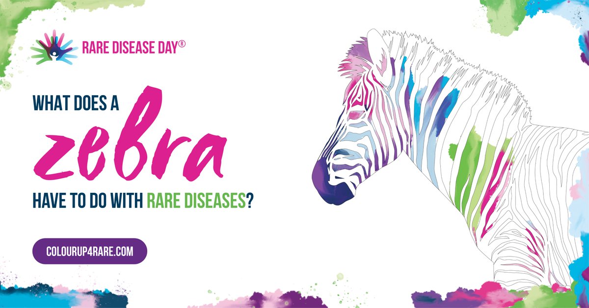 Join us this #RareDiseaseDay by “painting” stripes on our digital zebra to highlight the importance of research for new diagnostic and treatment options for the rare disease community. Visit colourUp4RARE.com. #colourUp4RARE