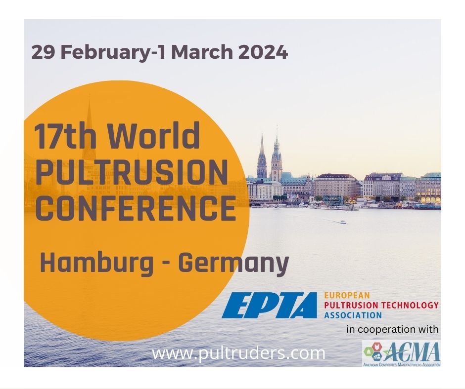 [EVENT] Its the World #Pultrusion Conference this week and our presentation #Sustainability of #Composites: the EuCIA Perspective starts the first day. tinyurl.com/44ntd6k7 #decarbonisation #circularity #recycling