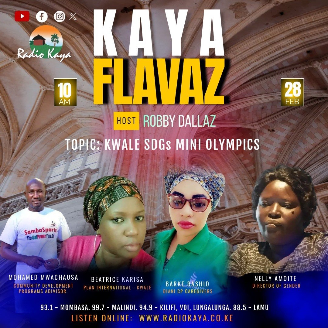 Radio Kaya (@radiokaya) on Twitter photo Tegea Kaya Flavaz hapo kesho kuanzia saa 10:00a.m. upate mengi zaidi kuhusiana na SDGs Mini Olympics zitakazofanyika kuelekea maadhimisho ya Siku ya wanawake Duniani.
#SDGs #miniolympics <a href="/Samba4Youth/">SambaSports Youth Agenda</a> <a href="/Globalviceversa/">ViceVersa Global</a> <a href="/PlanKenya/">Plan International Kenya</a> #IWD2024 Tegea Kaya Flavaz hapo kesho kuanzia saa 10:00a.m. upate mengi zaidi kuhusiana na SDGs Mini Olympics zitakazofanyika kuelekea maadhimisho ya Siku ya wanawake Duniani.
#SDGs #miniolympics <a href="/Samba4Youth/">SambaSports Youth Agenda</a> <a href="/Globalviceversa/">ViceVersa Global</a> <a href="/PlanKenya/">Plan International Kenya</a> #IWD2024