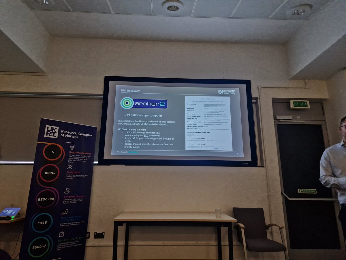 2 fabulous days coming to an end here at @RCatHarwell . Highly recommend anyone looking for theoretical modelling of xray spectroscopies get in touch with @CONEXS_NCL to find out about the amazing possibilities within the UK HPC!