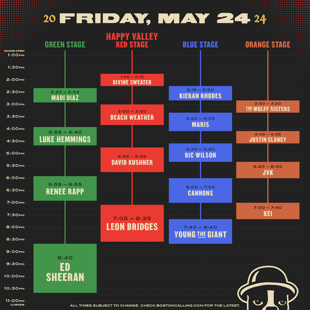 Boston Calling schedule