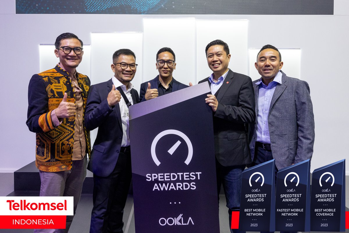 Ookla is proud to announce that @Telkomsel won Speedtest Awards for Best Mobile Network, Best Mobile Coverage and Fastest Mobile Network in Indonesia! speedtest.net/awards/telkoms…