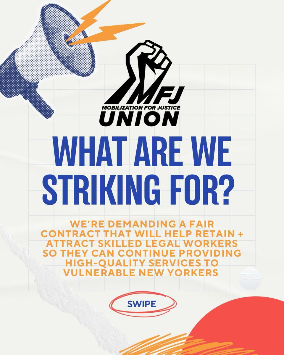 MFJUnion's tweet image. Who are we and what do we stand for? Here’s a snapshot of demands that are important to us and where MFJ management + the Board are falling short. A fair contract is possible!

*CORRECTION: typo on Slide 2, our lowest paid workers have starting salaries of less than $52k annually