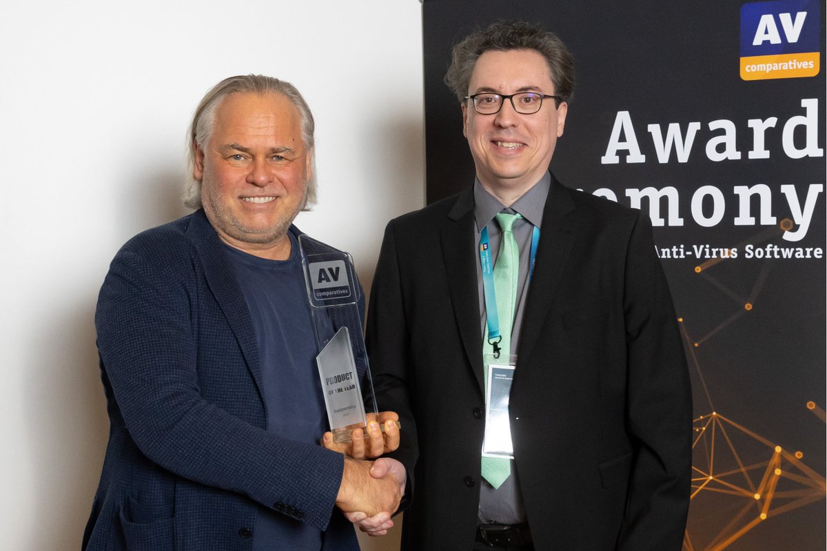 كاسبرسكي تحصل على  جائزة 'منتج العام' لهذا العام من مختبرات AV Comparatives!  شكرا لجميع عملائنا، الجدد والقدامى!