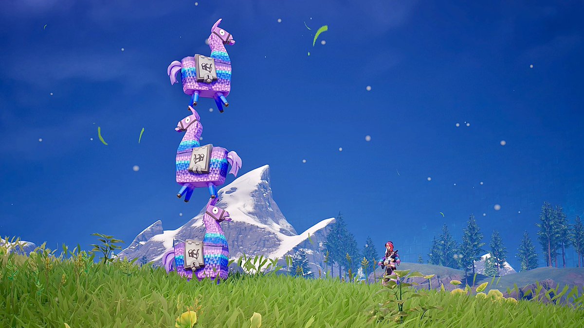 ラマ三段重ねとか初めて見た！！！
何これwww！！！
#Fortnite 
#フォートナイト