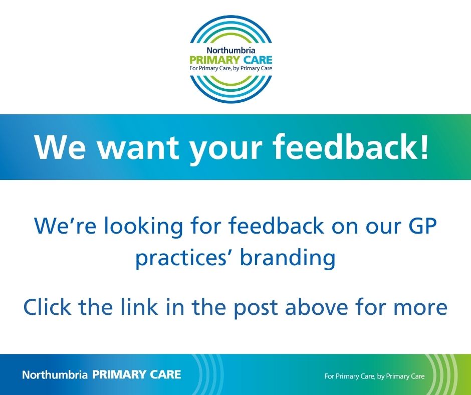 🗣️ We want your feedback We're looking for feedback on some branding options for our GP practices. Click the link below to find out more and to complete our survey 👇 northumbriaprimarycare.co.uk/branding-feedb…