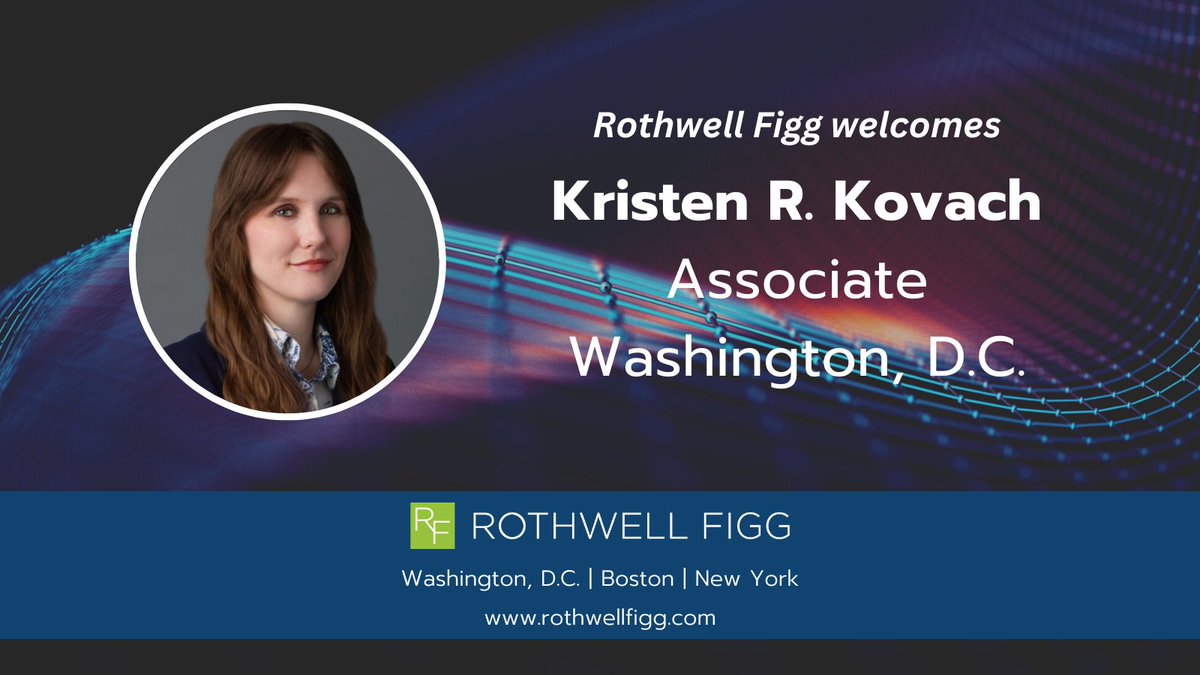 RothwellFiggIP's tweet photo. Welcome Kristen Kovach to Rothwell Figg! Kristen focuses her practice on patent prosecution. She has particular experience with technologies utilizing AI and ML for medical devices or the delivery of medical services. #IPattorney #patentattorney #associate https://t.co/0uqpmbeEZq https://t.co/9U1Bzn9PRR