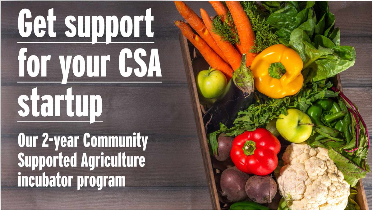 Starting a CSA?  Get support on @CSANetwork's 2-year CSA incubator programme. The incubator scheme is open for applications - Deadline 10th March... Find out more here: tinyurl.com/mrnaps2h