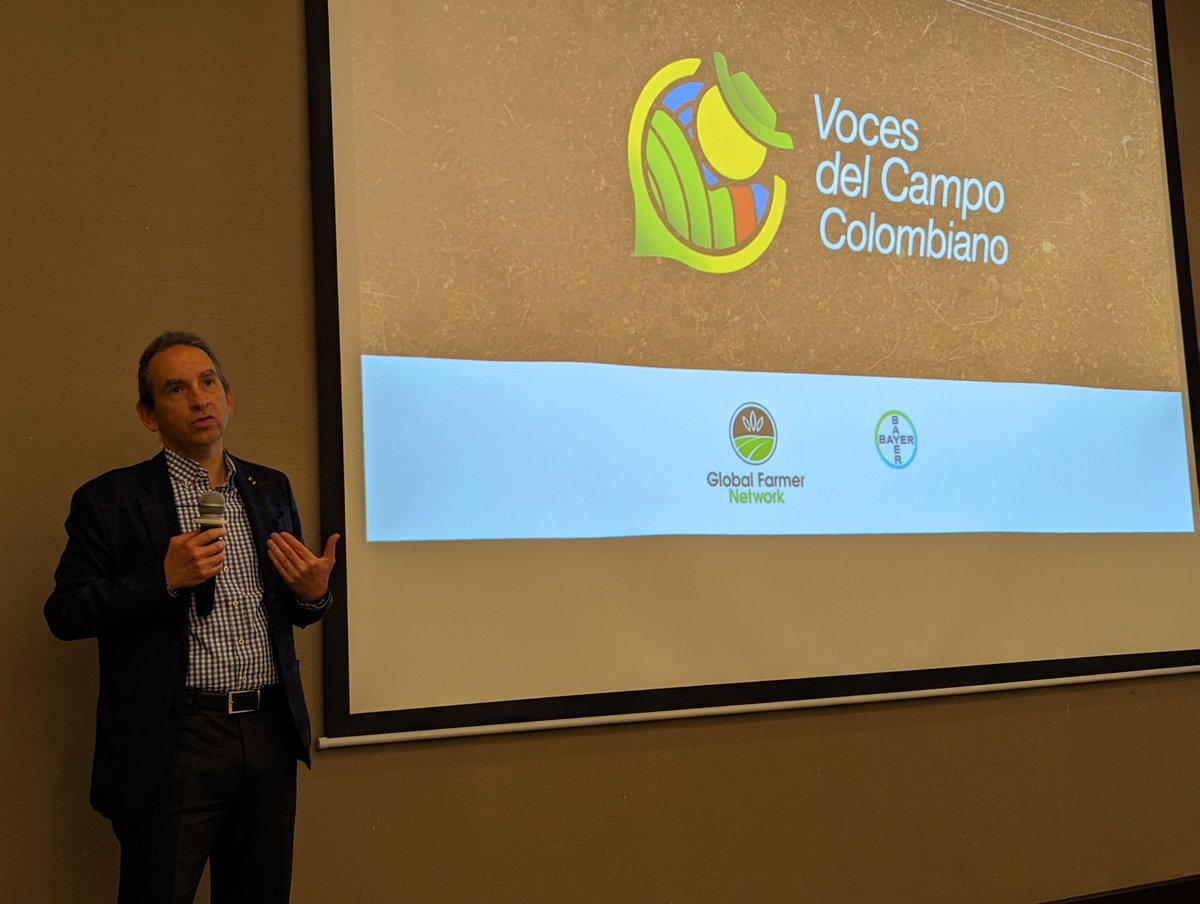 Today is dedicated to conferences and panels to get valuable information on production, science and technology necessary for farmers Former Ag Minister of Colombia, Andrés Valencia was our first speaker and provided context on Colombian agriculture Thank you @AndrsValencia9