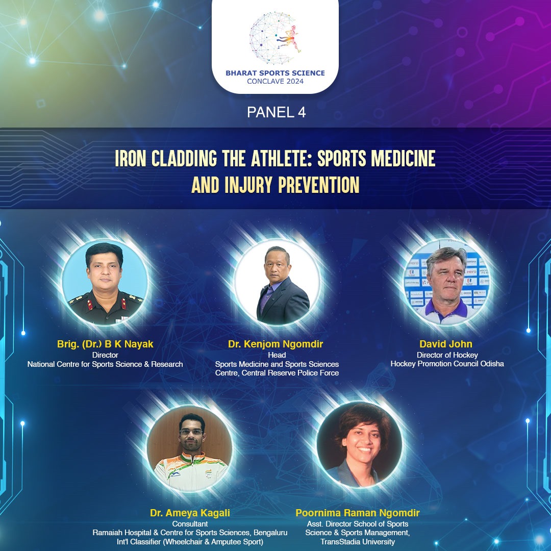 Our esteemed panelist will debate and discuss how to prevent injuries and use sports medicine to protect the athletes and help them peak.

Join us tomorrow at the Bharat Sports Science Conclave 2024.

<a href="/IndiaSports/">Dept of Sports MYAS</a> <a href="/SportscomC/">SPORTSCOM Industry Confederation</a>
<a href="/NADAIndiaOffice/">NADA India</a> #BSSC2024 #SportsScience