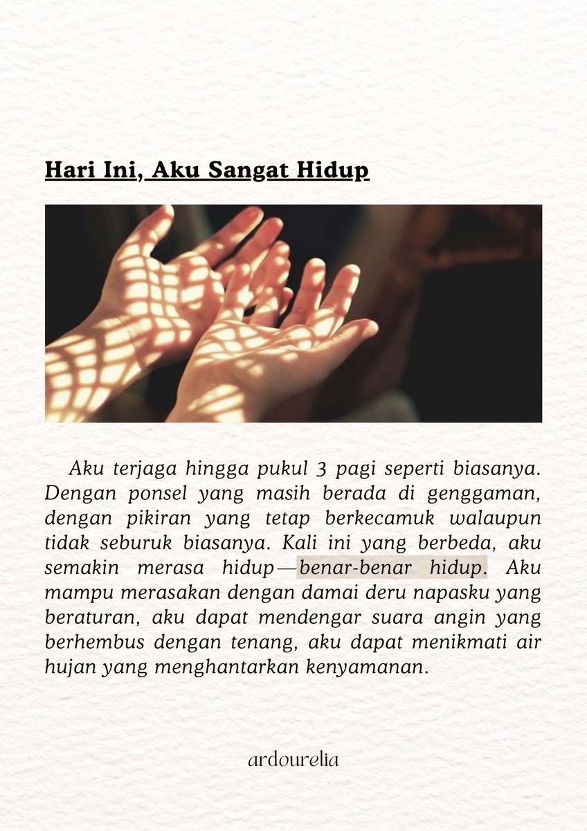 literarybase's tweet photo. Karya Untuk hari ini, aku merasa sangat hidup.
https://t.co/GK3MxjUFUZ