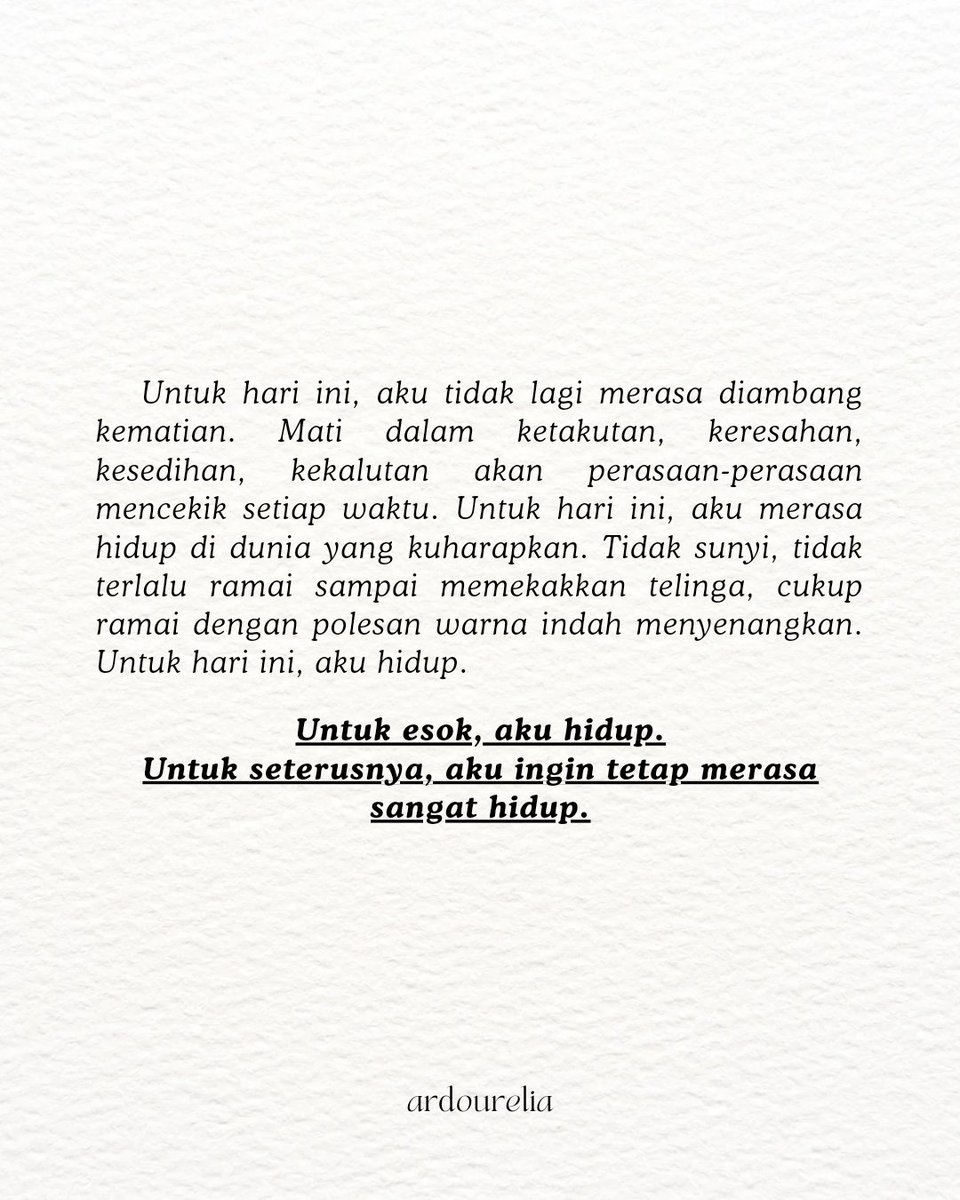 literarybase's tweet photo. Karya Untuk hari ini, aku merasa sangat hidup.
https://t.co/GK3MxjUFUZ