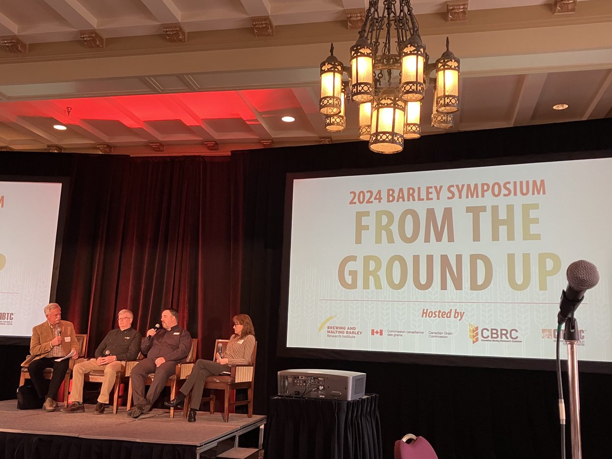 Always a favourite at research symposiums, the producer panel connecting in research to a path to impact on farm to advance all 3 pillars of sustainability (economic, environmental, social) ⁦<a href="/barley_research/">Canadian Barley Research Coalition</a>⁩