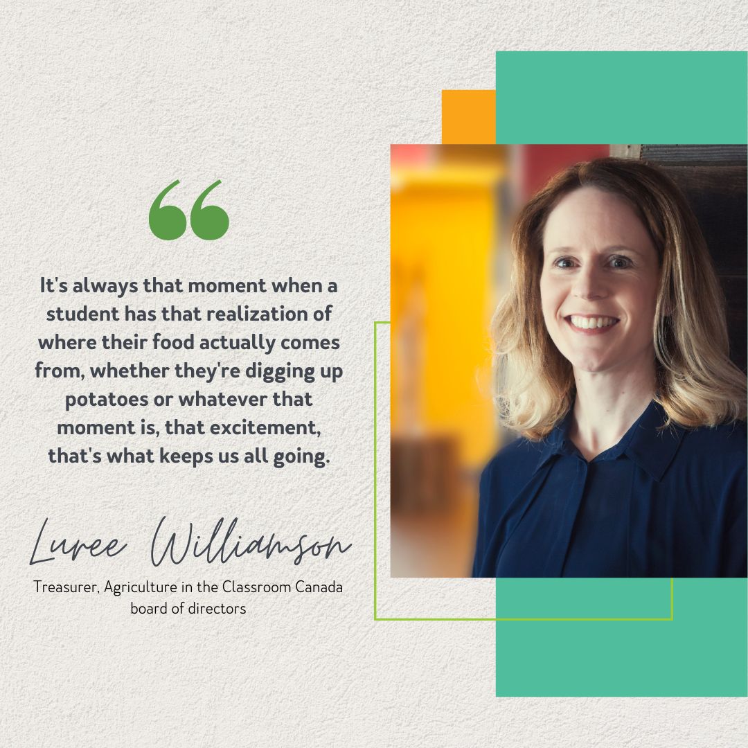 Luree Williamson is CEO of @aitc_agforlife, AITC’s member organization in Alberta, and serves as treasurer on AITC-C’s board of directors. She is passionate about connecting K-12 students to agriculture and rural safety.   

For Luree, the best part is seeing students’ excitement