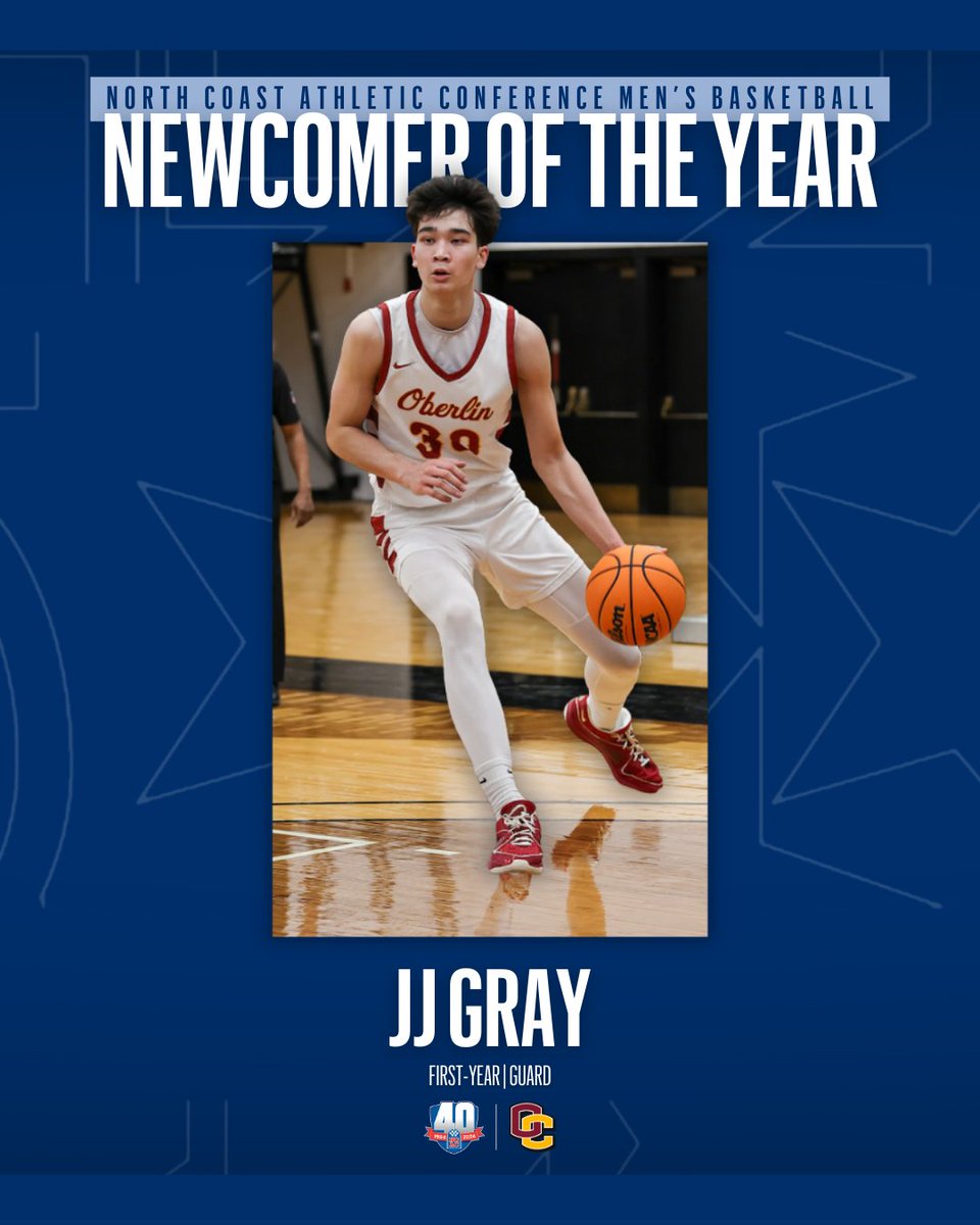 JJ Gray of @Yeo_MBB named the 2024 Men's Basketball Newcomer of the Year! #NCACPride Congrats JJ!! Find out who made the 🏀 team: tinyurl.com/3m6mms67