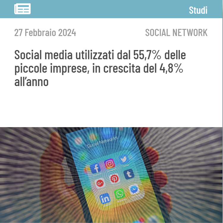 Nuovi media e #comunicazione #B2B. Sono 38,6 milioni gli utenti di #socialnetwork, crescono anche le piccole #imprese:+4,8% y/y. Analisi #UfficioStudi @Confartigianato bit.ly/3OY9ZFi