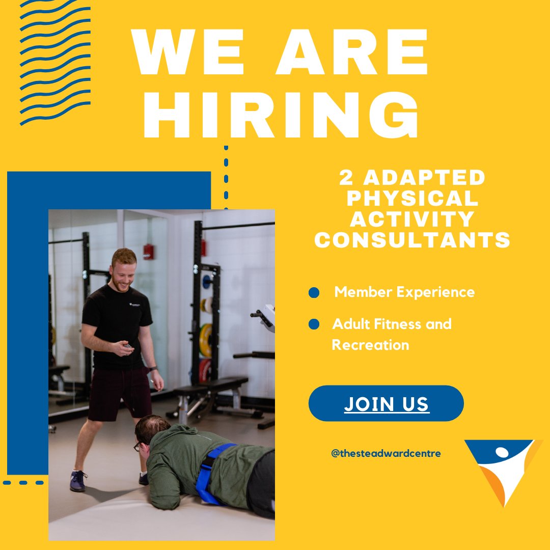 Come work with us!

The Steadward Centre is hiring for two (2) full-time staff positions. 

Adapted Physical Activity Consultant - Member Experience careers.ualberta.ca/Competition/S1…

Adapted Physical Activity Consultant: AFR: careers.ualberta.ca/Competition/S1…